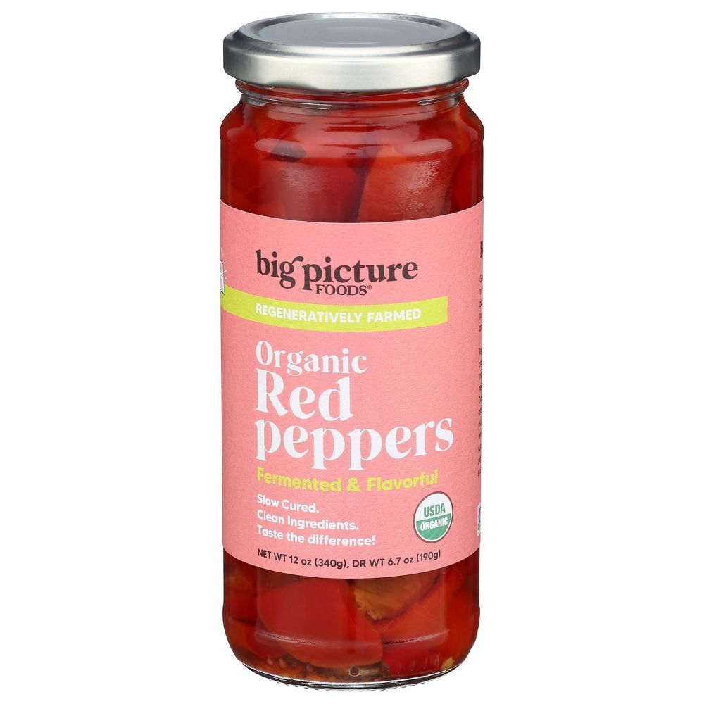 Big Picture Foods Organic Red Peppers / Strips, 12 Ounce -- 8 Per Case