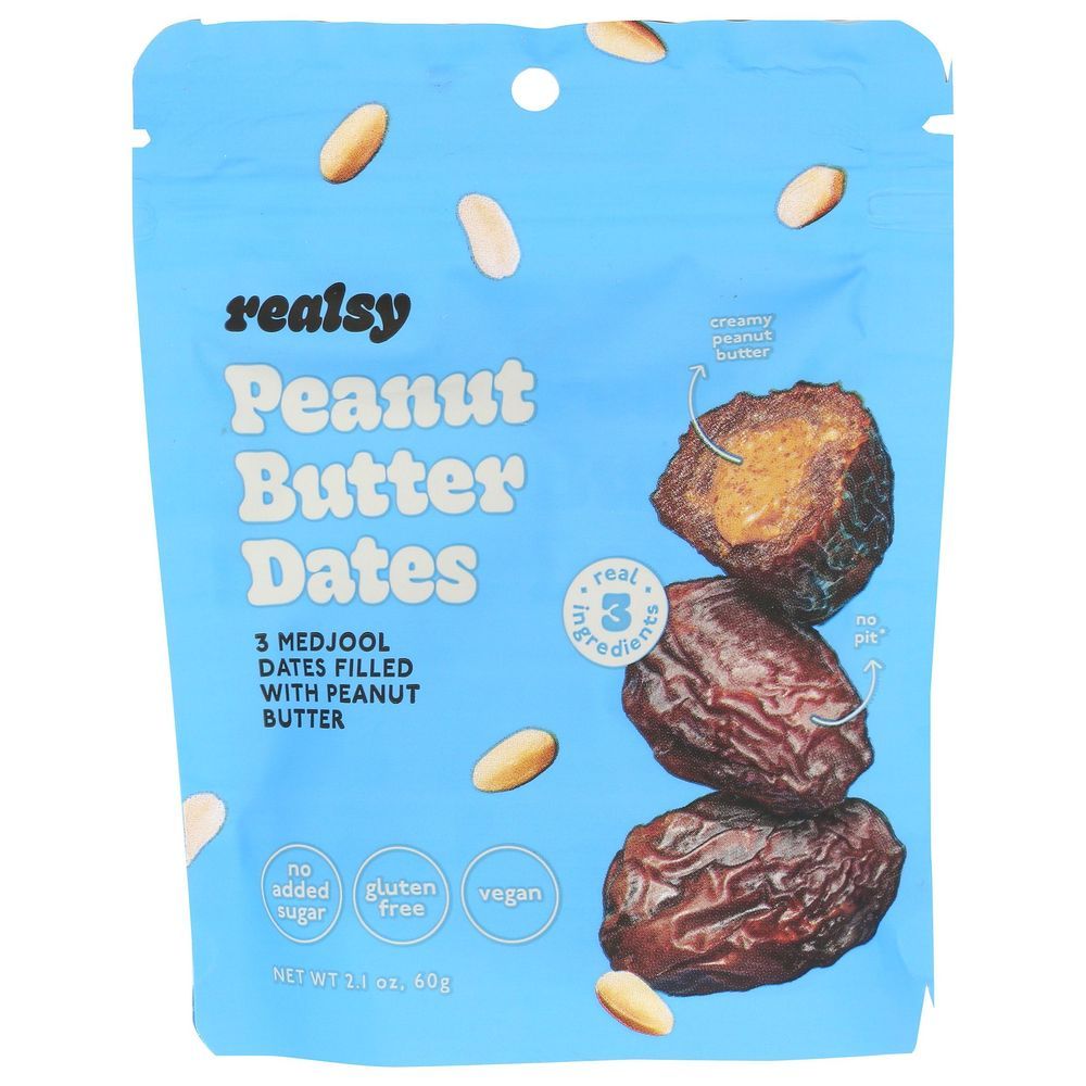 Realsy Peanut Butter Dates, 2.1 Ounce -- 10 Per Case