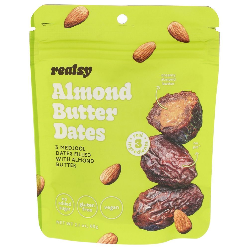 Realsy Almond Butter Dates, 2.1 Ounce -- 10 Per Case