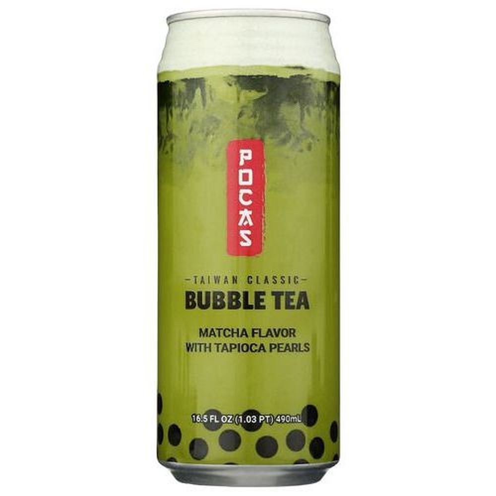 Pocas Matcha Flavor With Tapioca Pearls Bubble Tea, 16.5 Fluid Ounce -- 24 Per Case