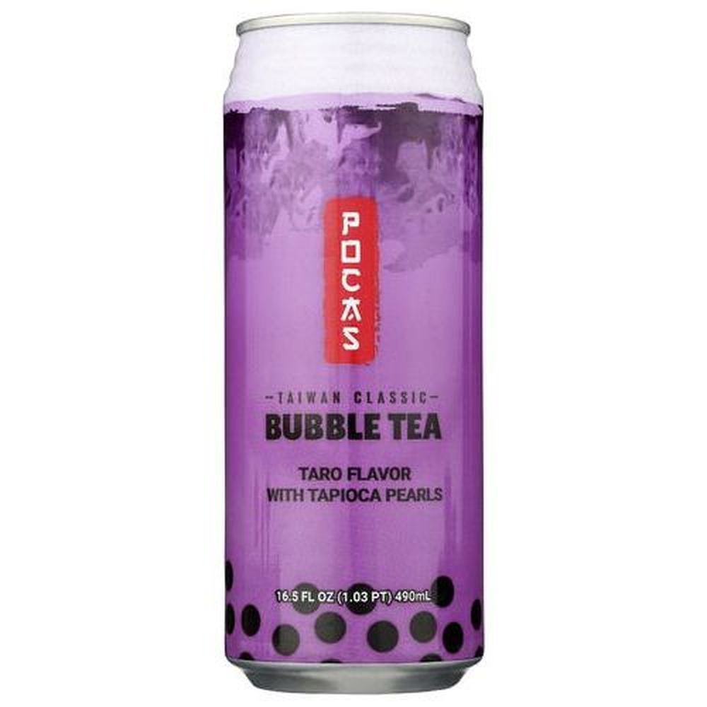 Pocas Taro Flavor With Tapioca Pearls Bubble Tea, 16.5 Fluid Ounce -- 24 Per Case