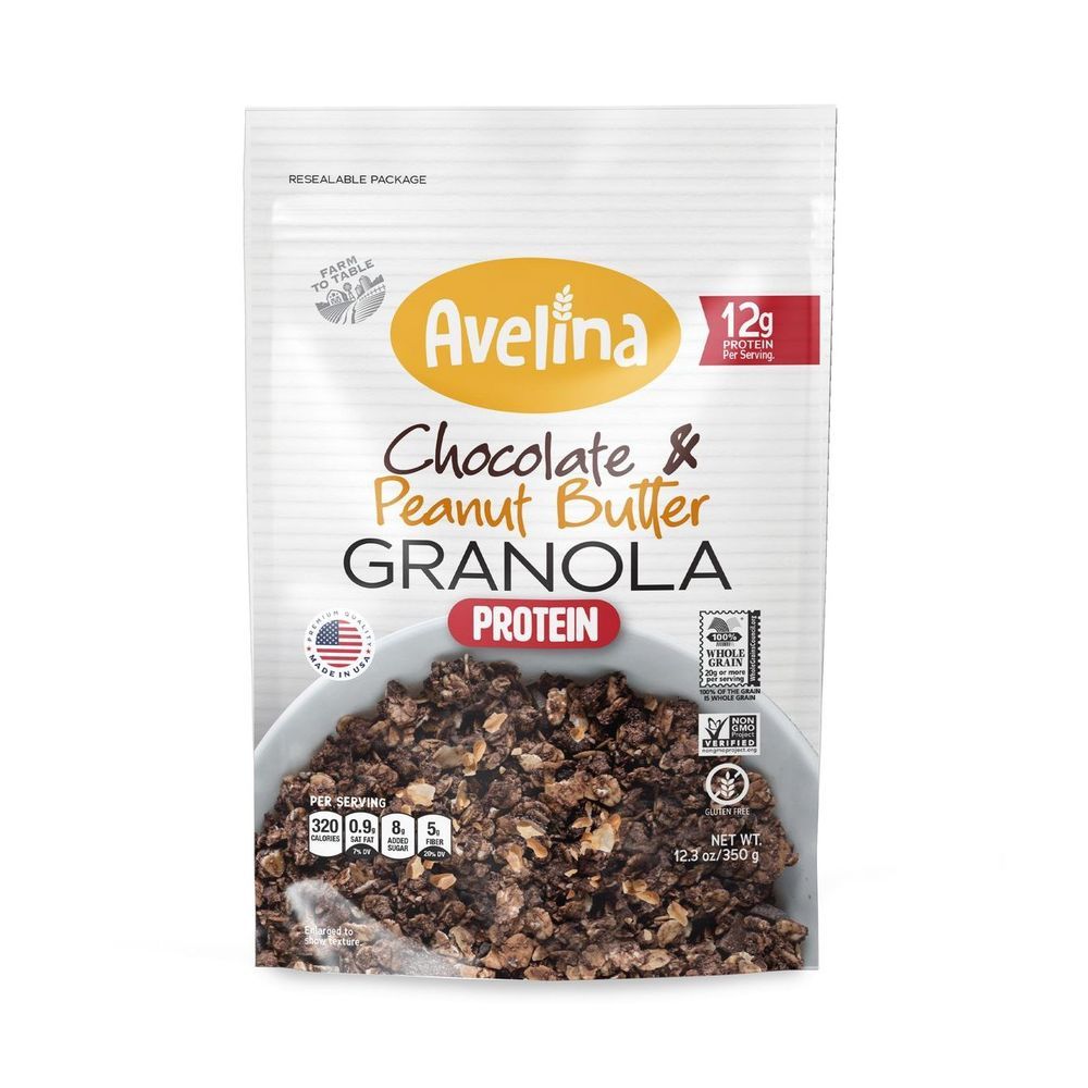 Avelina Chocolate And Peanut Butter Protein Granola, 12.3 Ounce -- 6 Per Case