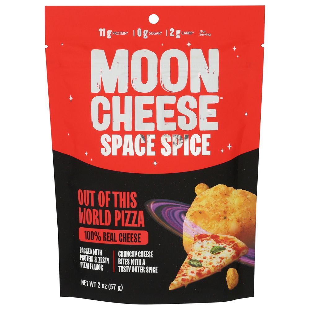 Moon Cheese Space Spice Out Of This World Pizza Cheese Snacks, 2 Ounce -- 12 Per Case