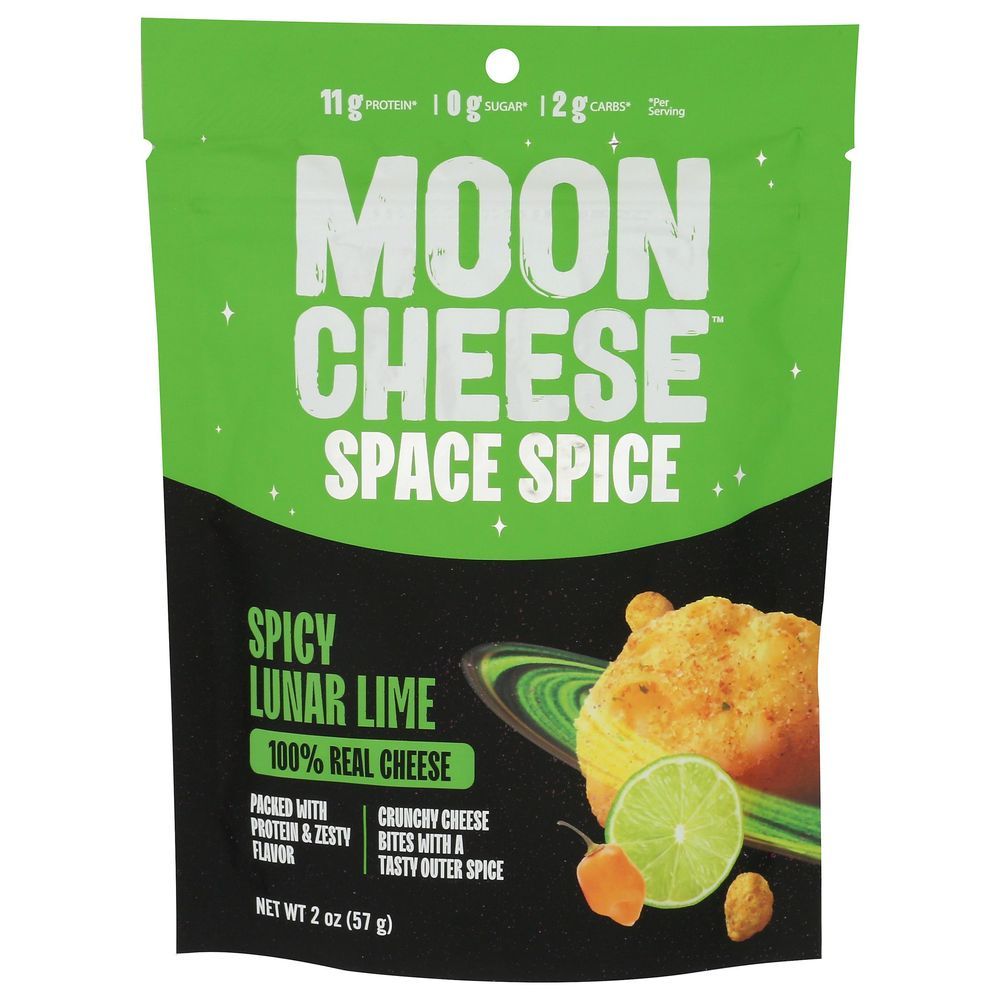 Moon Cheese Space Spice Spicy Lunar Lime Cheese Snacks, 2 Ounce -- 12 Per Case