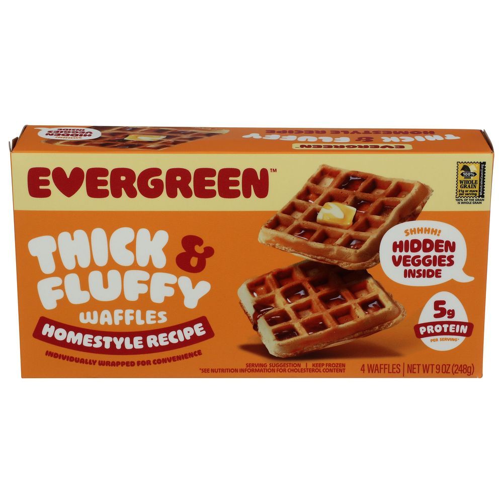 Evergreen Thick And Fluffy Homestyle Recipe Waffles, 9 Ounce -- 6 Per Case