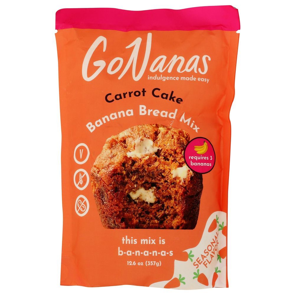 Gonanas Carrot Cake Banana Bread Mix, 12.6 Ounce -- 6 Per Case