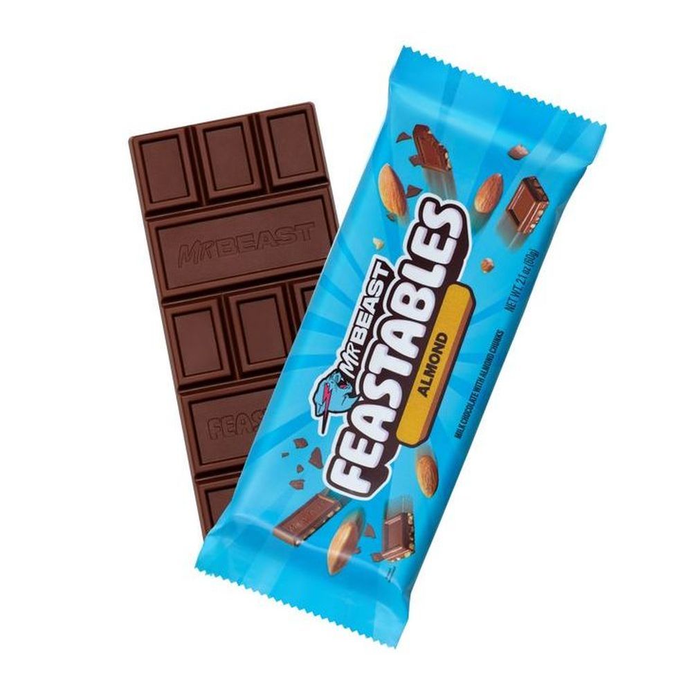 Feastables Almond Chocolate Bar, 60 Gram -- 10 Per Case