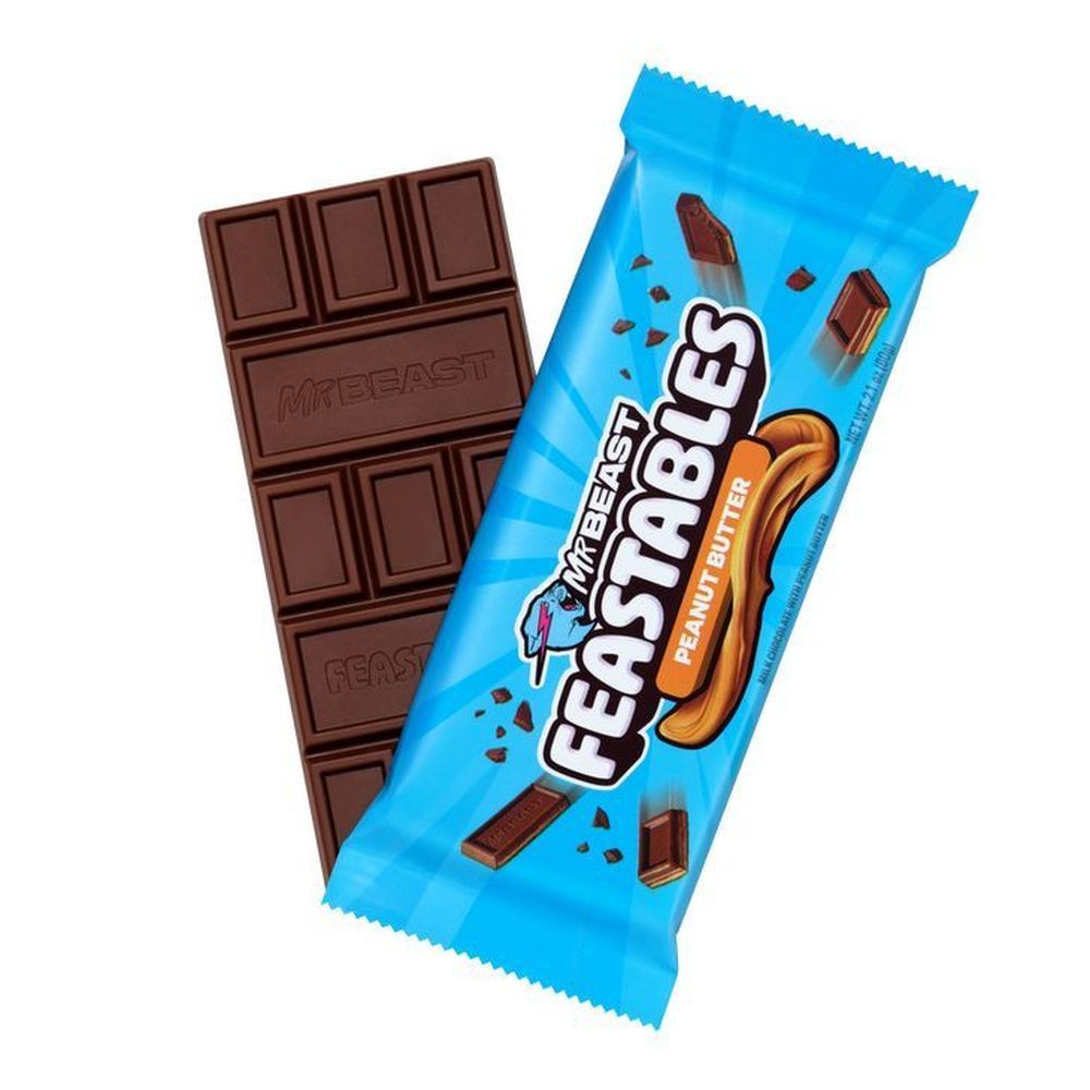 Feastables Peanut Butter Chocolate Bar, 60 Gram -- 10 Per Case