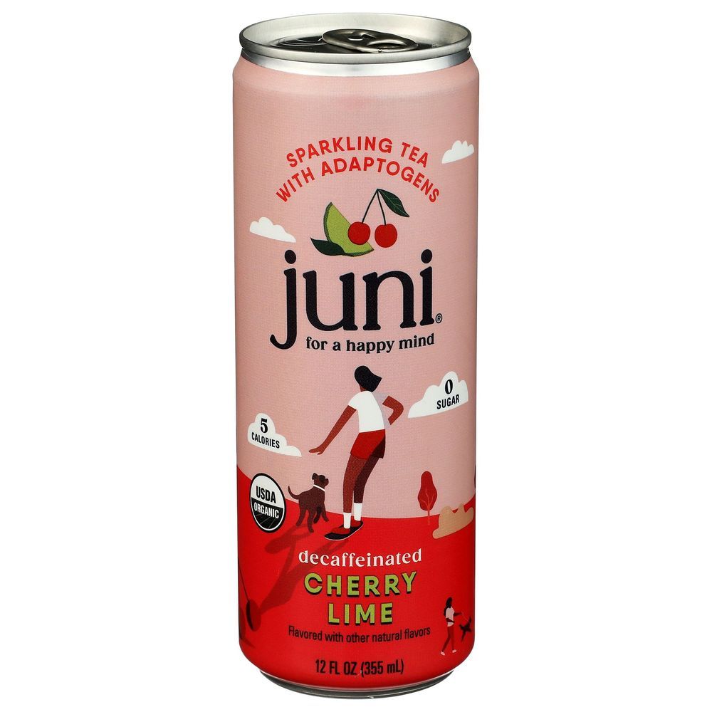 Juni Organic Cherry Lime Sparkling Tea, 12 Fluid Ounce -- 12 Per Case