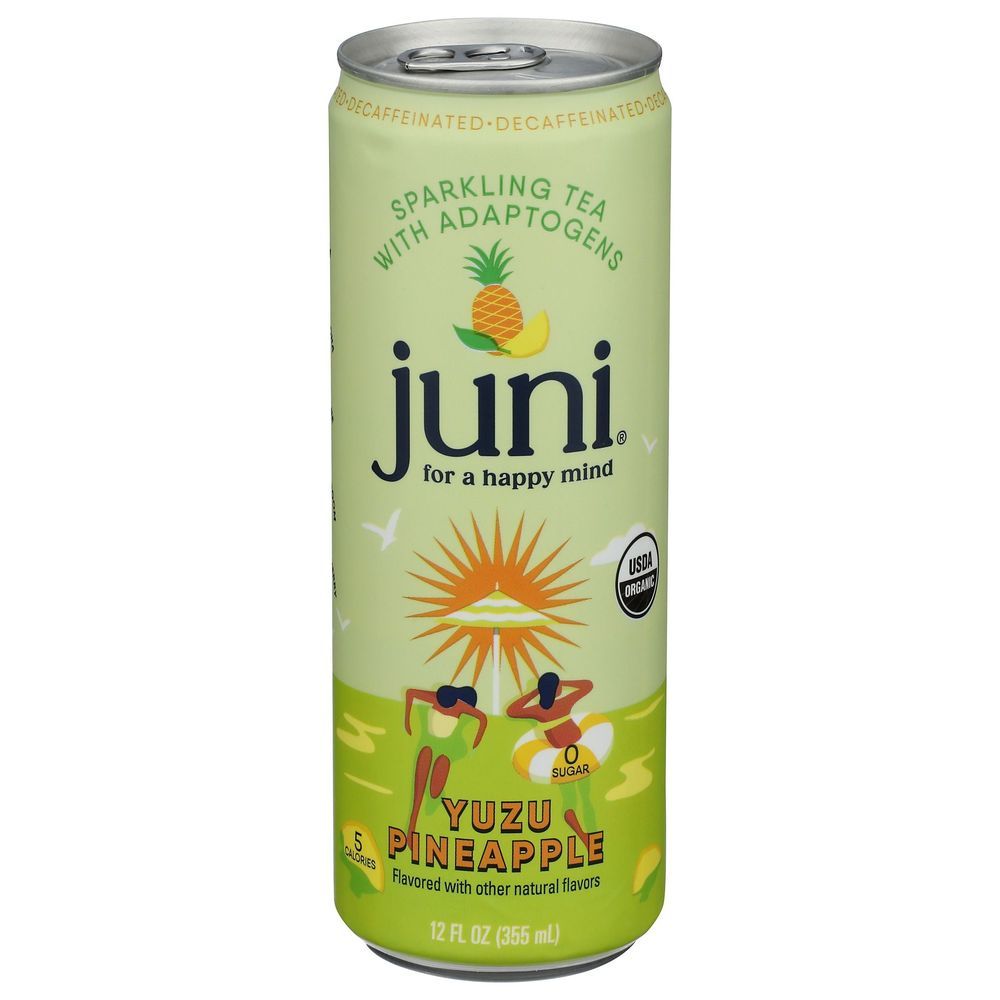 Juni Decaffeinated Yuzu Pineapple Tea With Adaptogens, 12 Fluid Ounce -- 12 Per Case