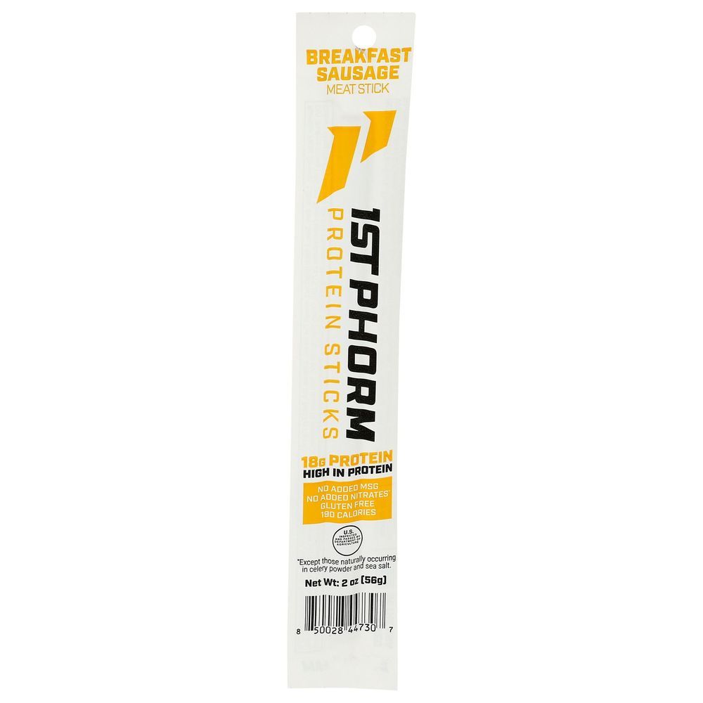 1st Phorm Breakfast Sausage High Protein Meat Sticks, 2 Ounce -- 15 Per Case