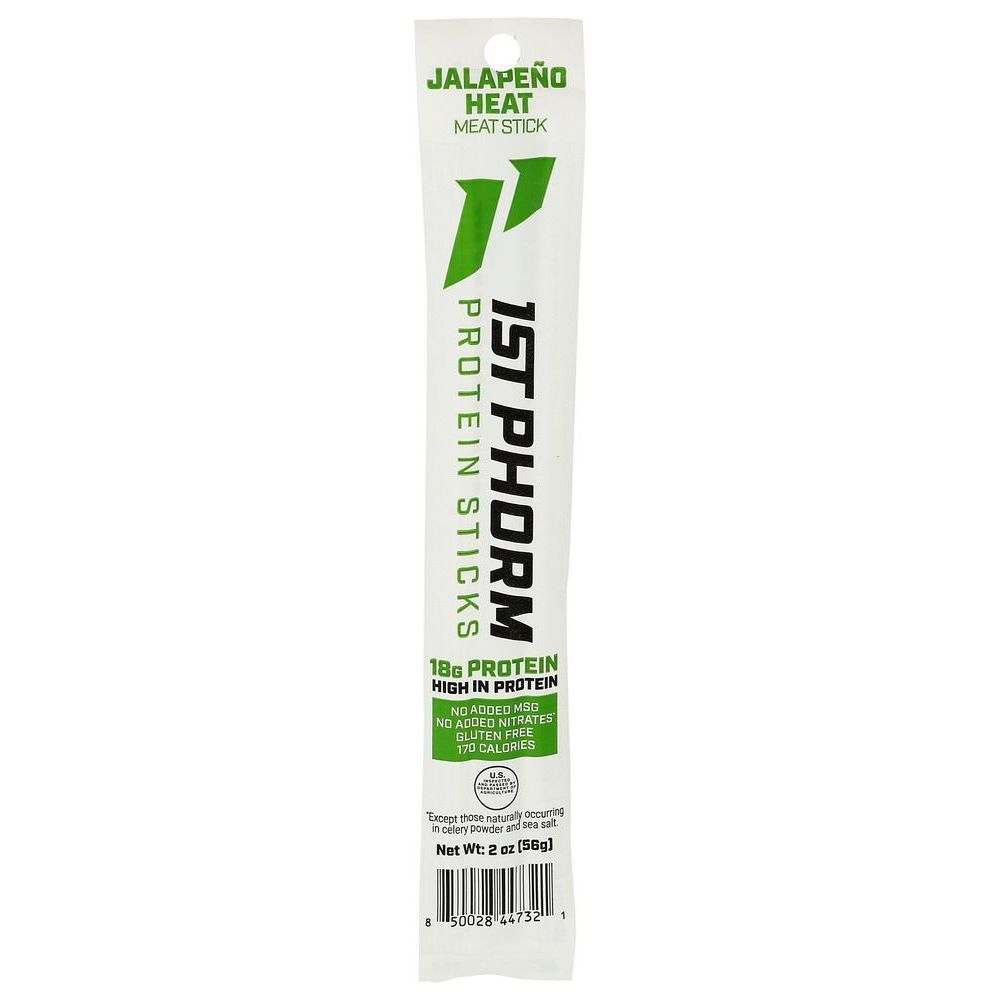 1st Phorm Jalapeno Heat High Protein Meat Sticks, 2 Ounce -- 15 Per Case