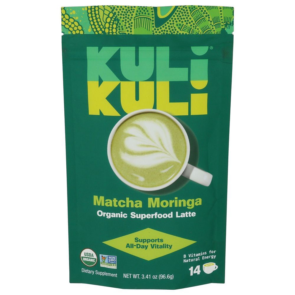 Kuli Kuli Organic Matcha Moringa Superfood Latte, 3.41 Ounce
