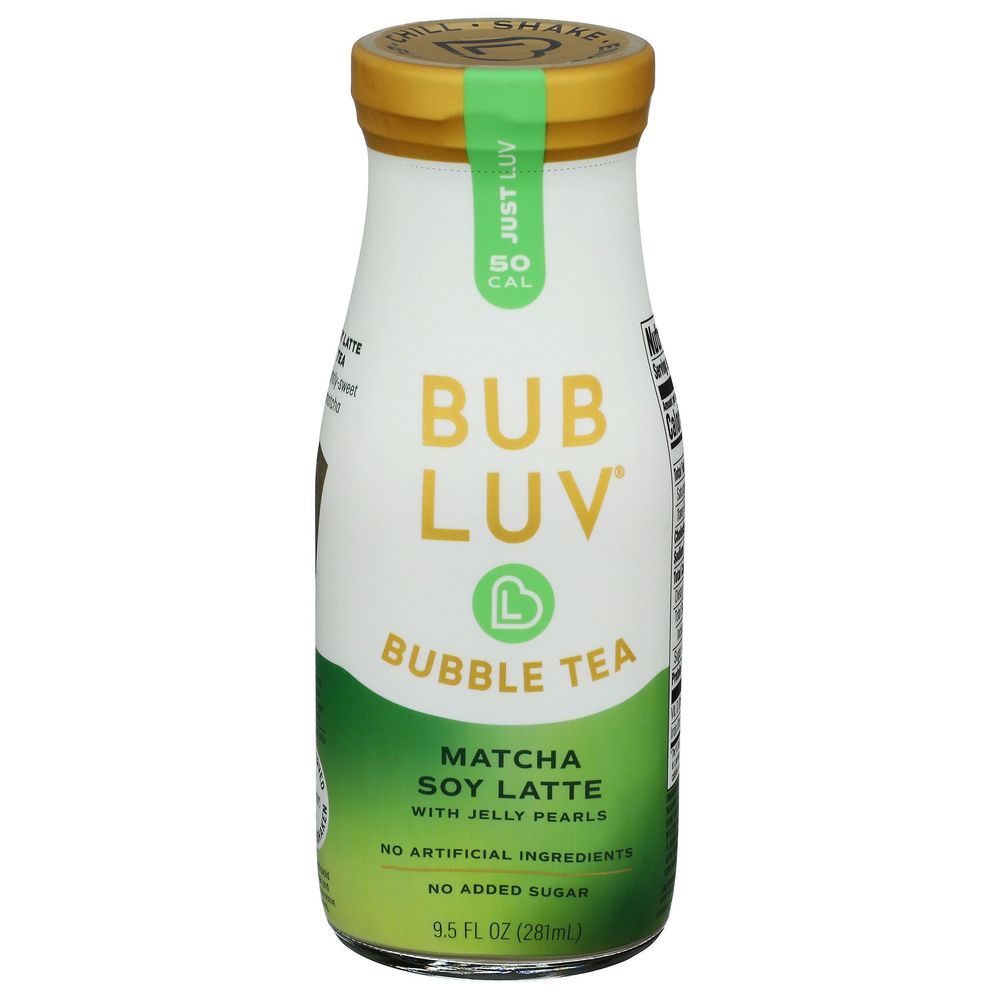 Bubluv Matcha Soy Latte Bubble Tea With Jelly Pearls, 9.5 Fluid Ounce -- 6 Per Case