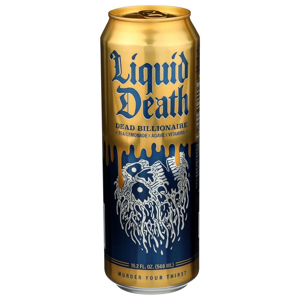 Liquid Death Dead Bilionaire Iced Tea, 19.2 Fluid Ounce -- 12 Per Case
