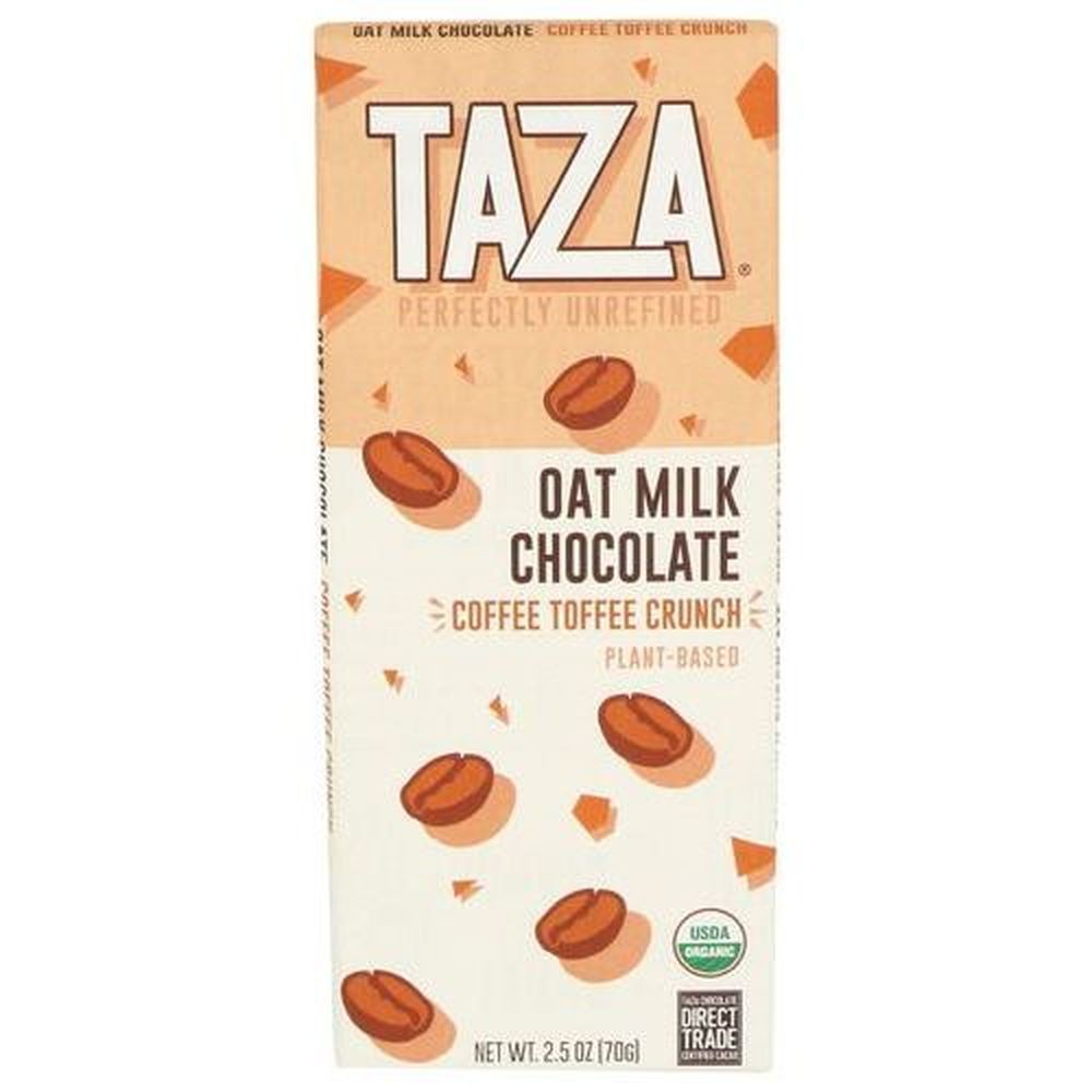 Taza Chocolate Oat Milk Coffee Toffee Crunch Chocolate Bar, 2.5 Ounce -- 10 Per Case