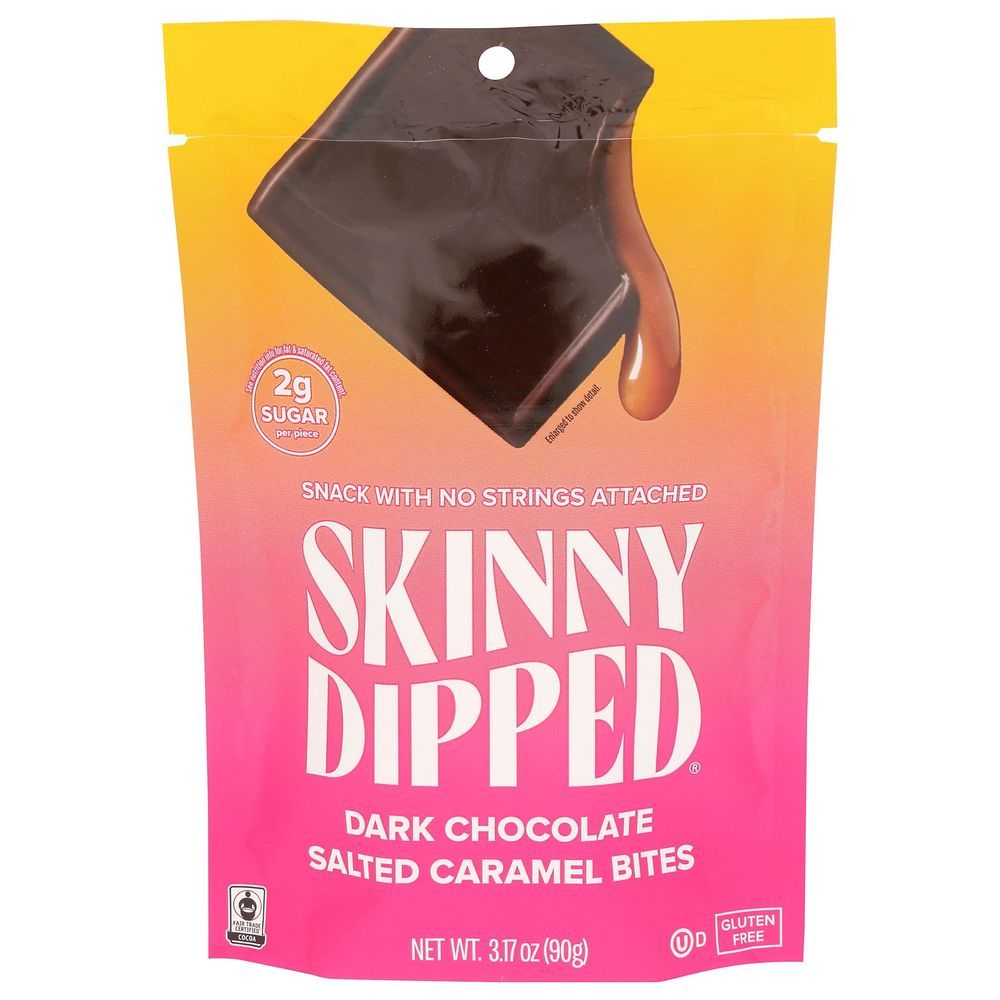 Skinnydipped Dark Chocolate Salted Caramel Bites, 3.17 Ounce -- 10 Per Case