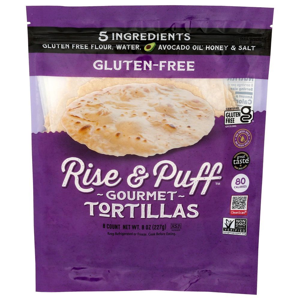 Rise And Puff Gluten Free Tortilla, 8 Count -- 8 Per Case