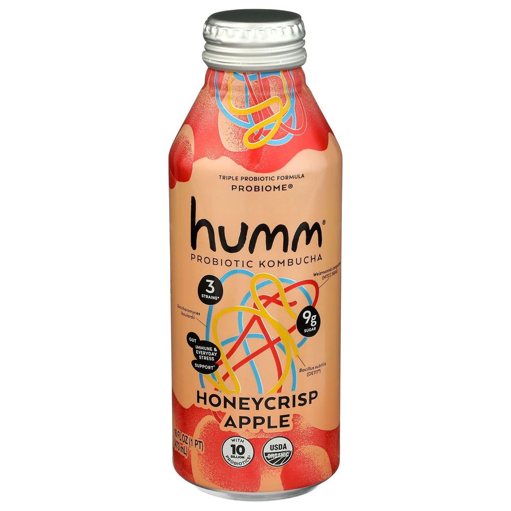 Humm Organic Honeycrisp Apple Kombucha, 16 Fluid Ounce -- 6 Per Case
