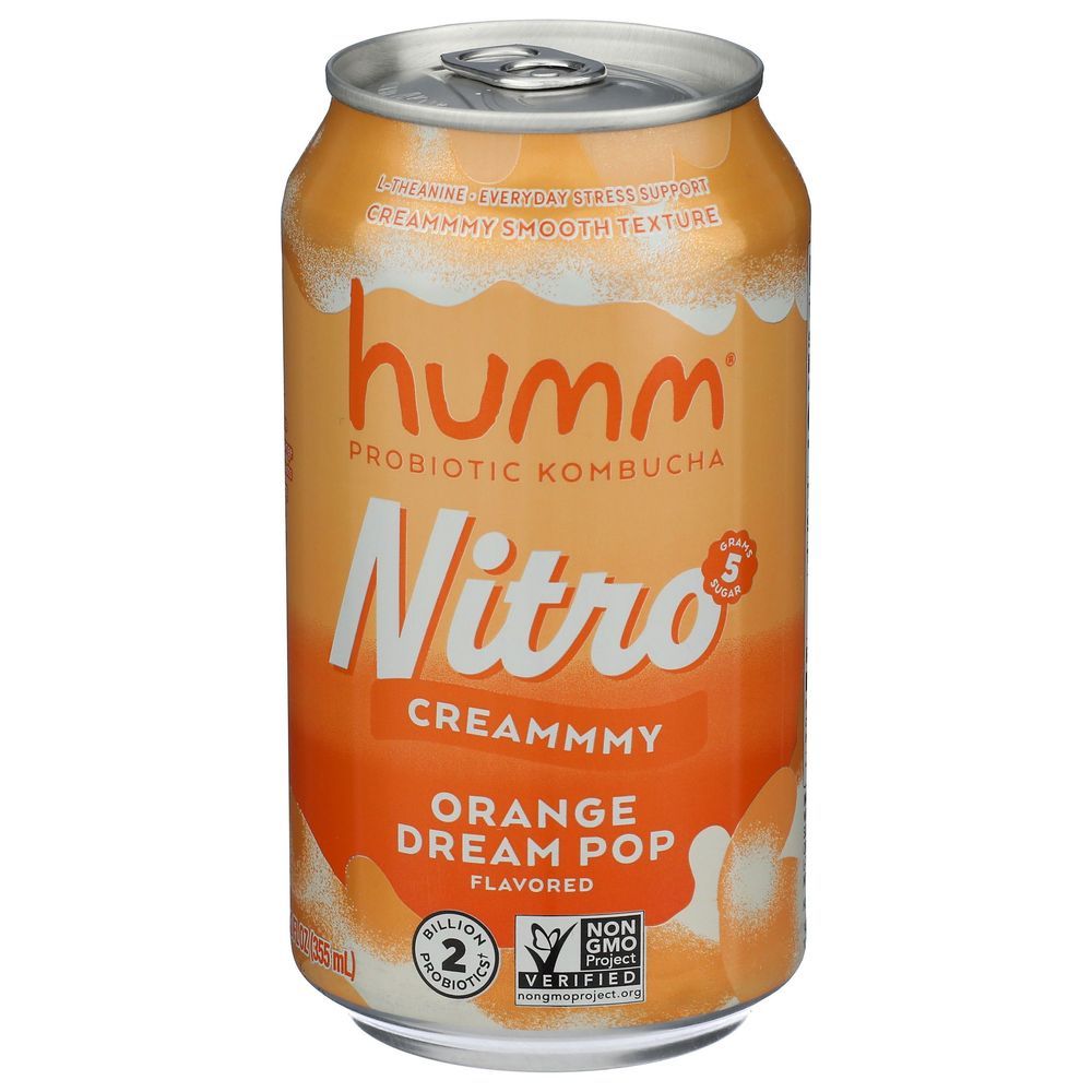 Humm Nitro Orange Dream Pop Creamy Kombucha, 12 Fluid Ounce -- 6 Per Case