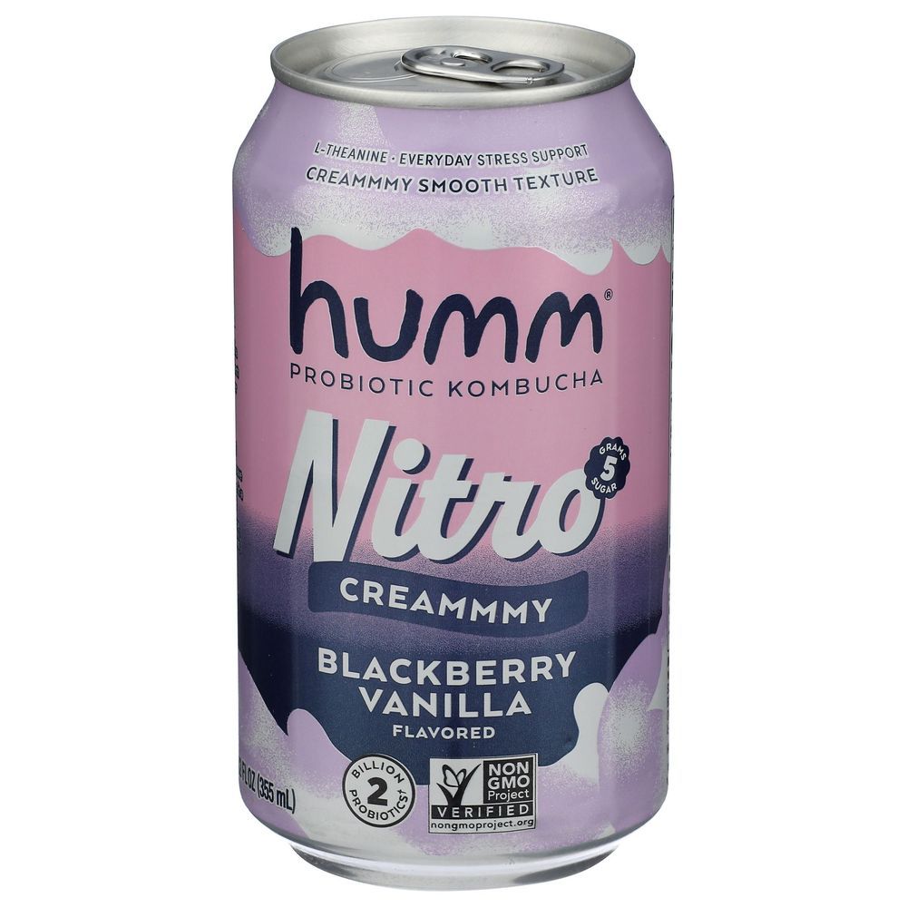 Humm Nitro Blackberry Vanilla Creamy Kombucha, 12 Fluid Ounce -- 6 Per Case