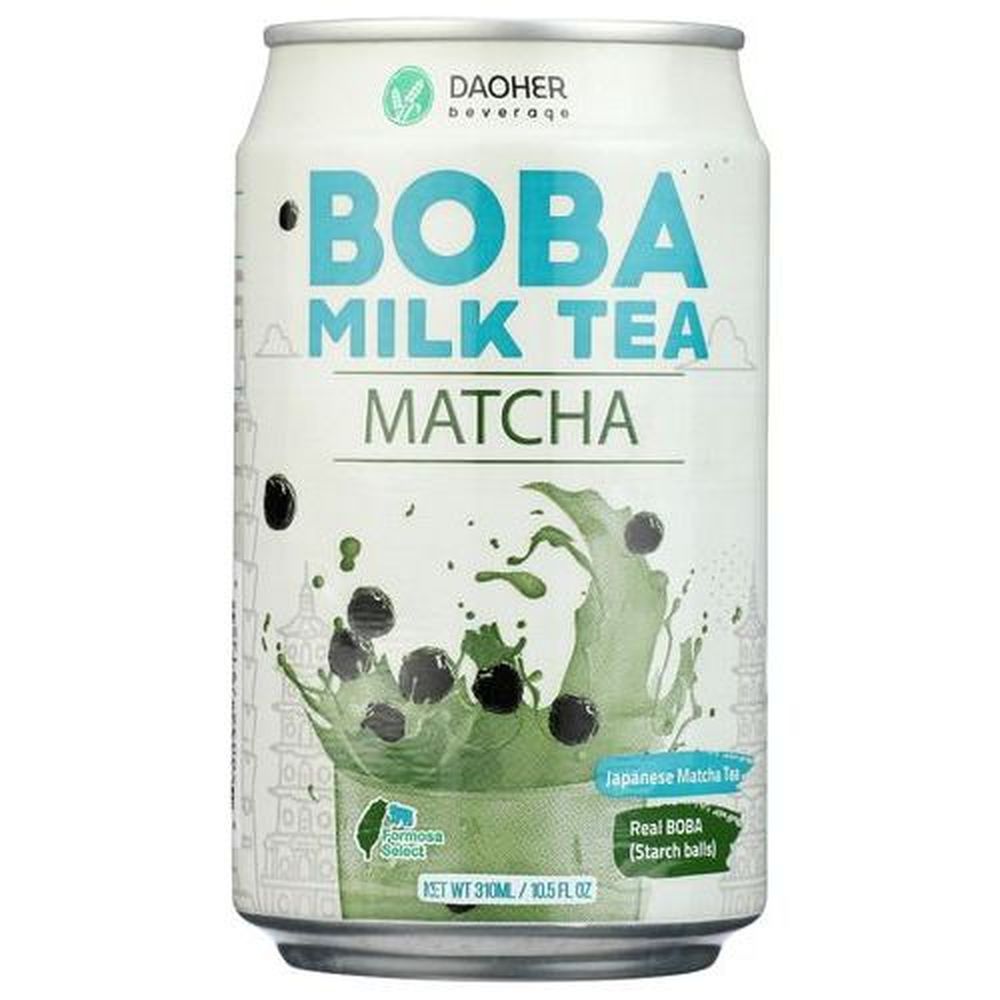 Daoher Matcha Boba Milk Tea, 10.5 Fluid Ounce -- 12 Per Case