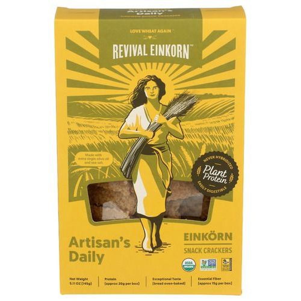 Revival Einkorn Artisans Daily Cracker, 5.11 Ounce -- 6 Per Case