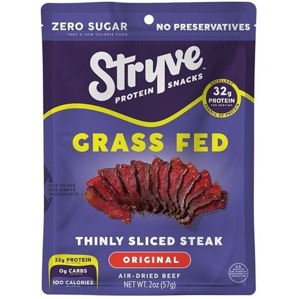 Stryve Grass-fed Original Sliced Steak, 2 Ounce -- 8 Per Case
