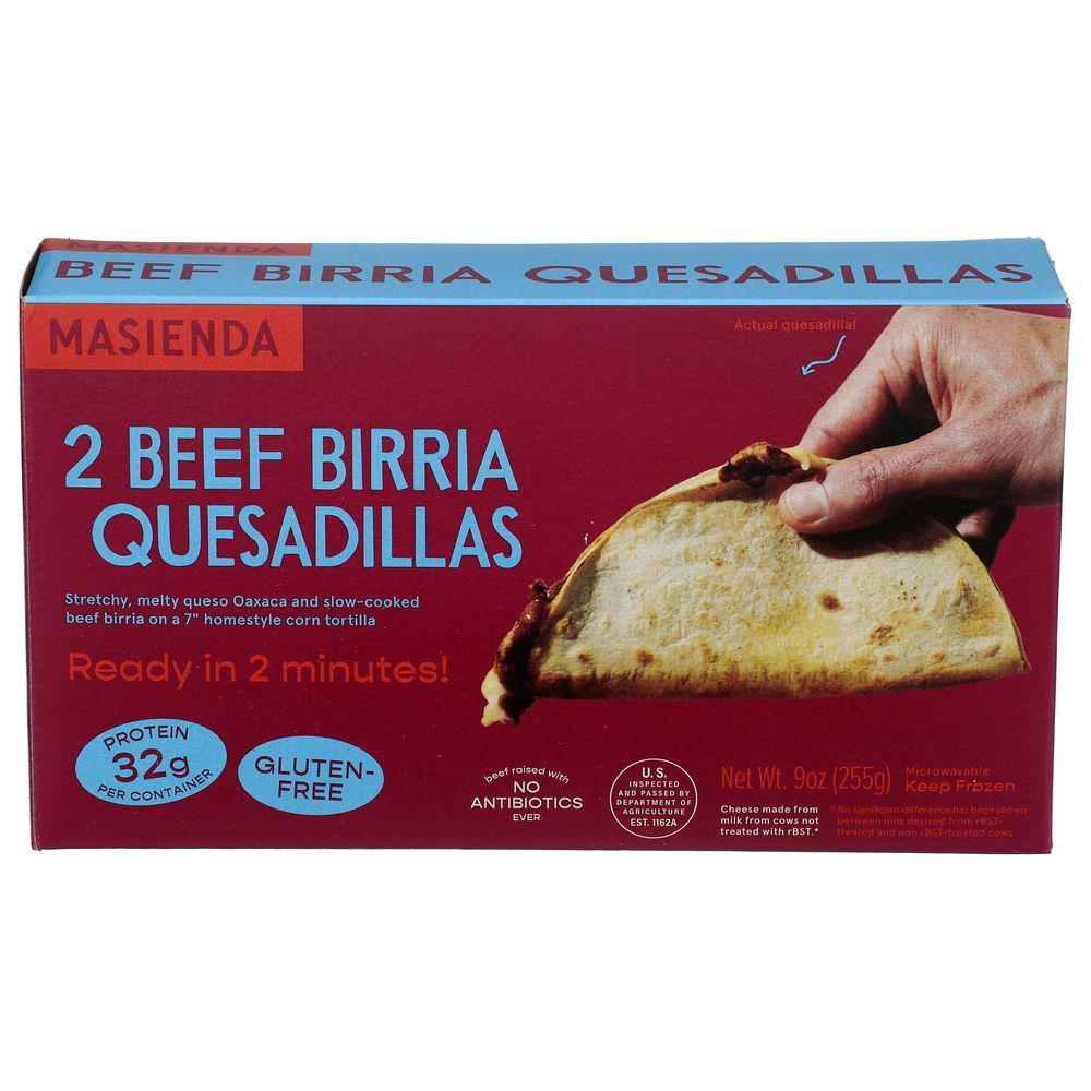 Masienda Beef Birria Quesadillas, 9 Ounce -- 8 Per Case