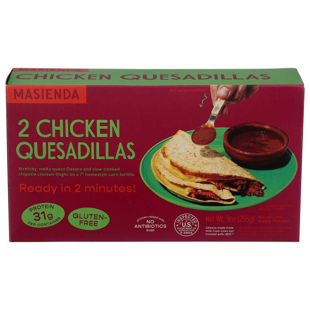 Masienda Chicken Quesadillas, 9 Ounce -- 8 Per Case