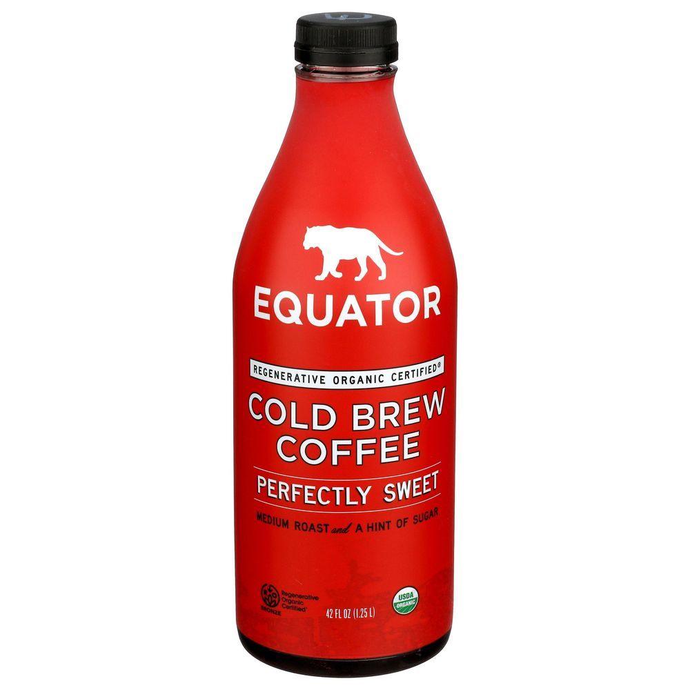 Equator Organic Perfectly Sweet Cold Brew Coffee, 42 Fluid Ounce -- 6 Per Case