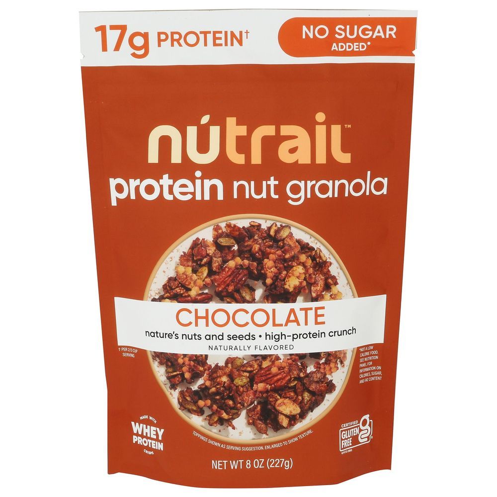 Nutrail Chocolate Protein Nut Granola, 8 Ounce -- 6 Per Case
