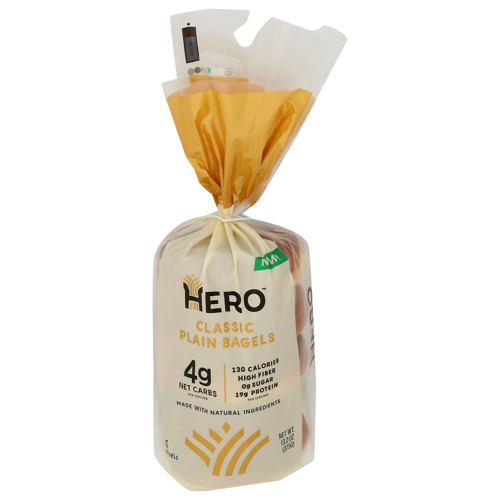 Hero Classic Plain Bagel, 13.2 Ounce -- 6 Per Case