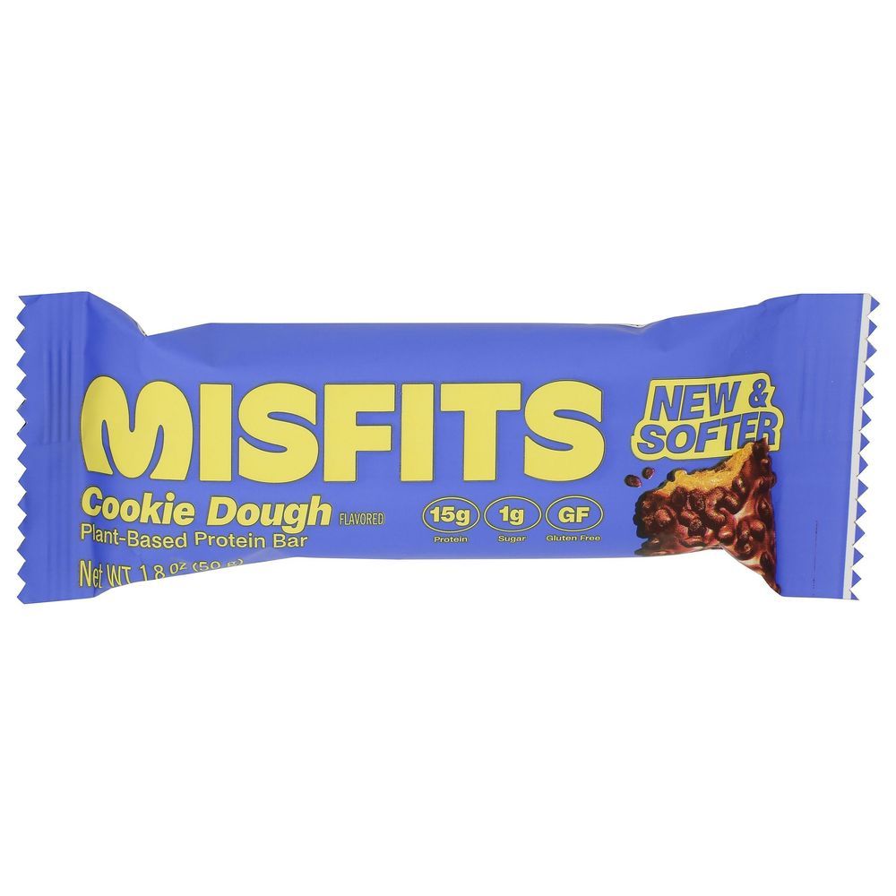 Misfits Cookie Dough Protein Bar, 1.8 Ounce -- 12 Per Case