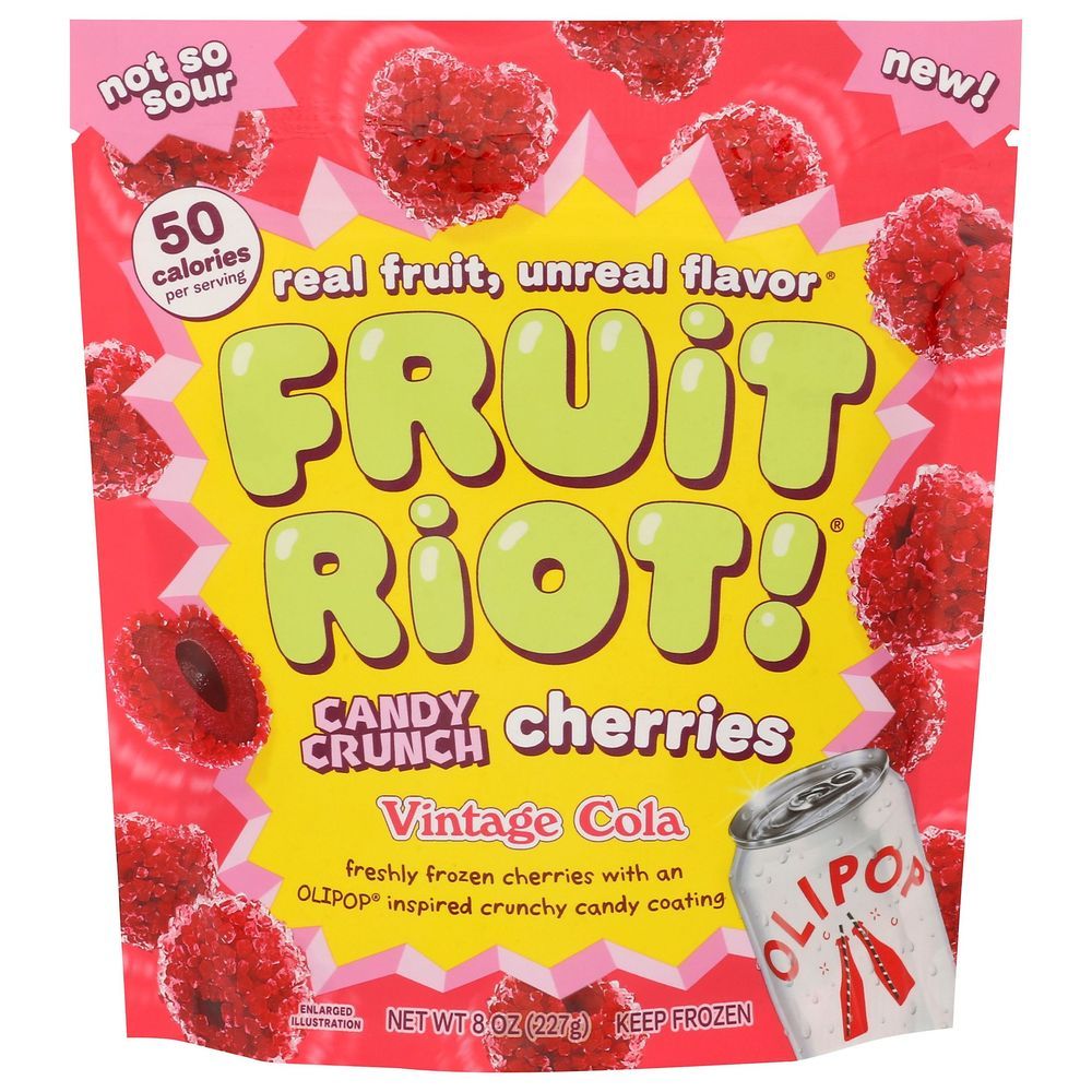 Fruit Riot Vintage Cola Cherries Sour Candy, 8 Ounce -- 6 Per Case