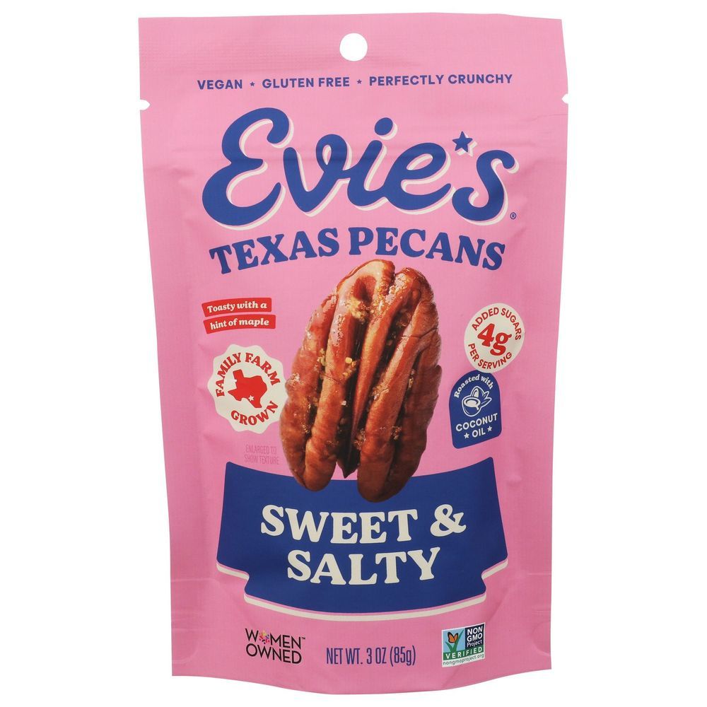 Evie's Roasted Sweet And Salty Texas Pecans, 3 Ounce -- 8 Per Case