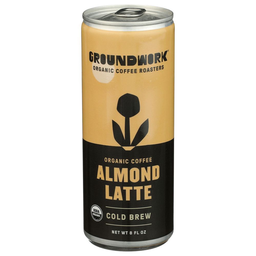 Groundwork Organic Almond Latte Cold Brew Coffee, 8 Fluid Ounce -- 12 Per Case