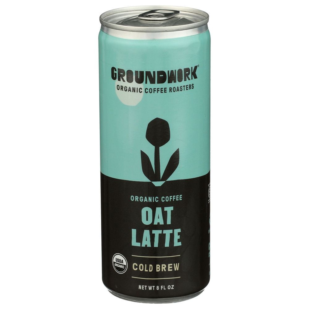 Groundwork Organic Oat Latte Cold Brew Coffee, 8 Fluid Ounce -- 12 Per Case