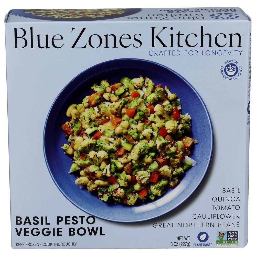 Blue Zones Kitchen Basil Pesto Veggie Bowl, 8 Ounce -- 6 Per Case