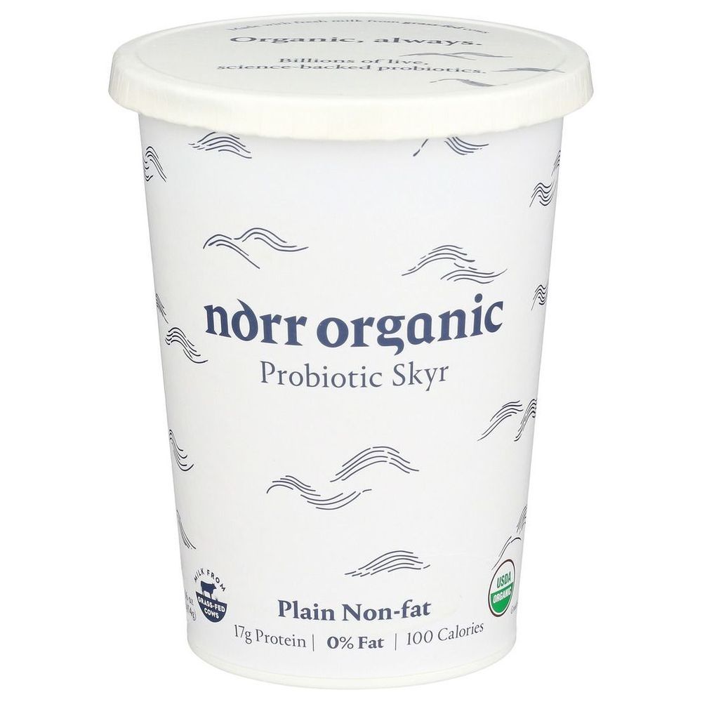Norr Organic Plain Non Fat Probiotic Skyr, 16 Ounce -- 8 Per Case