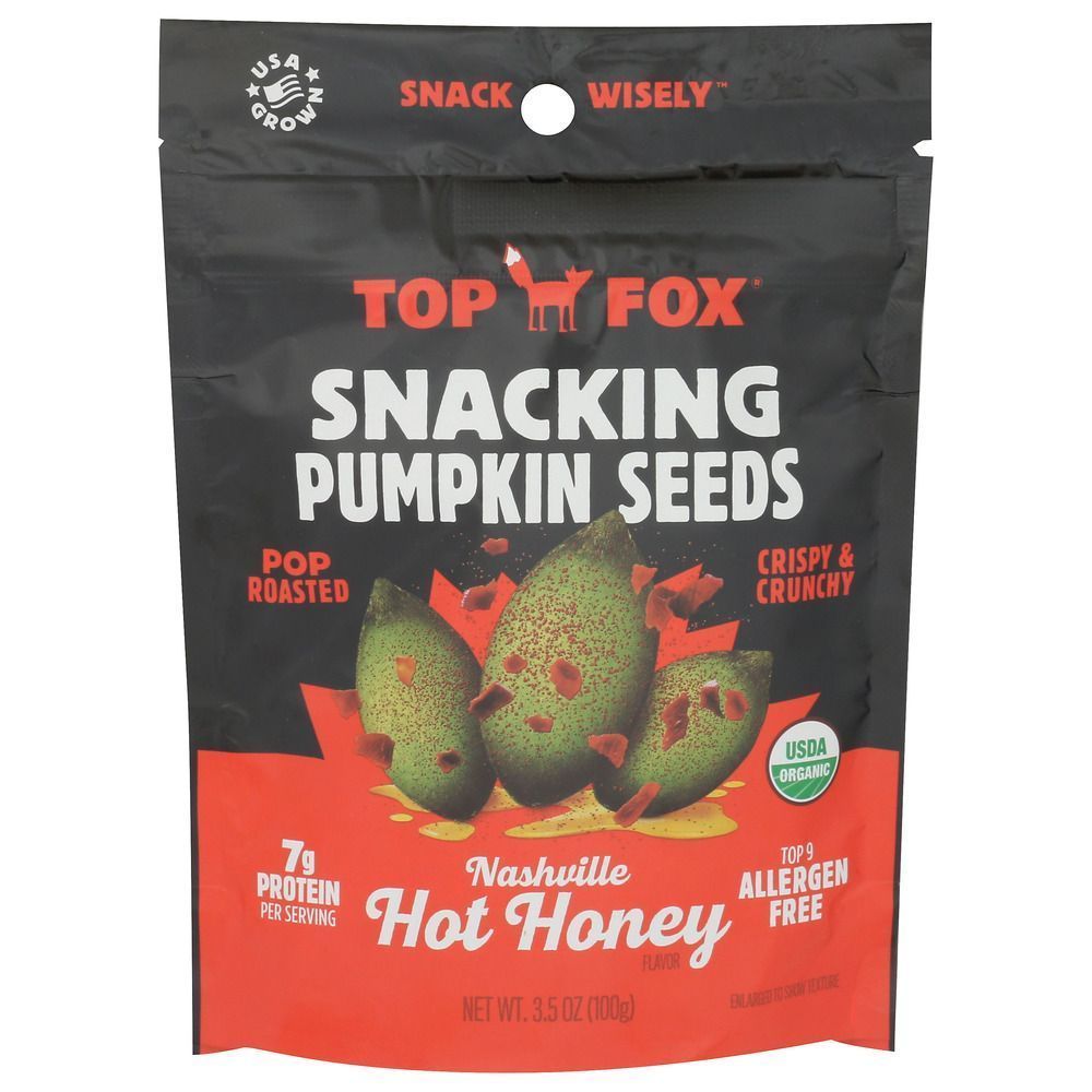 Top Fox Hot Honey Pumpkin Seeds, 3.5 Ounce -- 6 Per Case