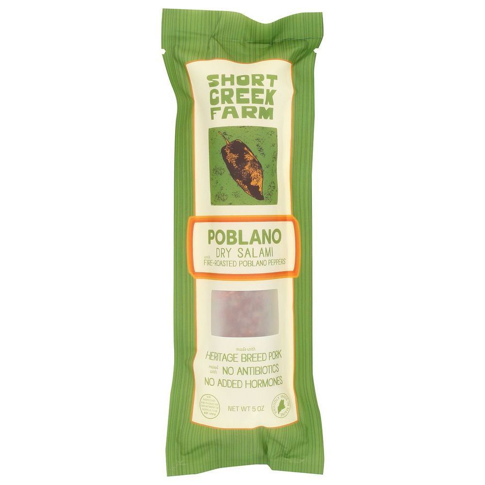 Short Creek Farm Poblano Dry Salami, 5 Ounce -- 8 Per Case