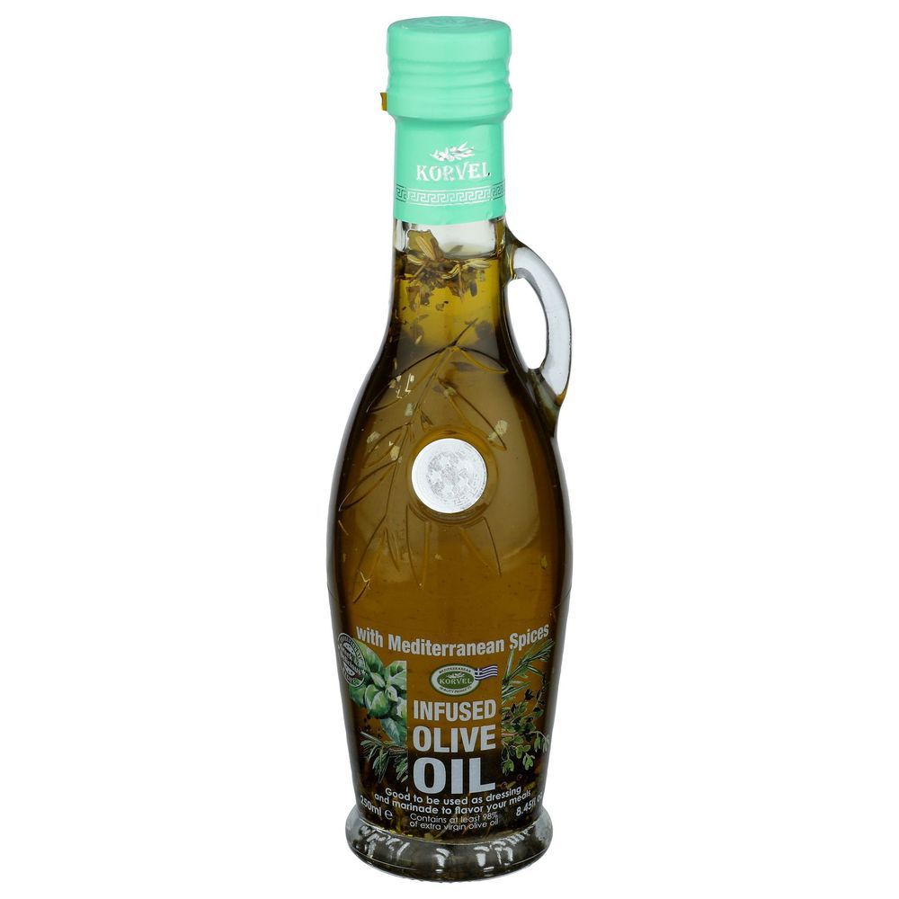 Korvel Greek Extra Virgin Olive Oil With Mediterranean Herbs, 8.45 Fluid Ounce -- 6 Per Case