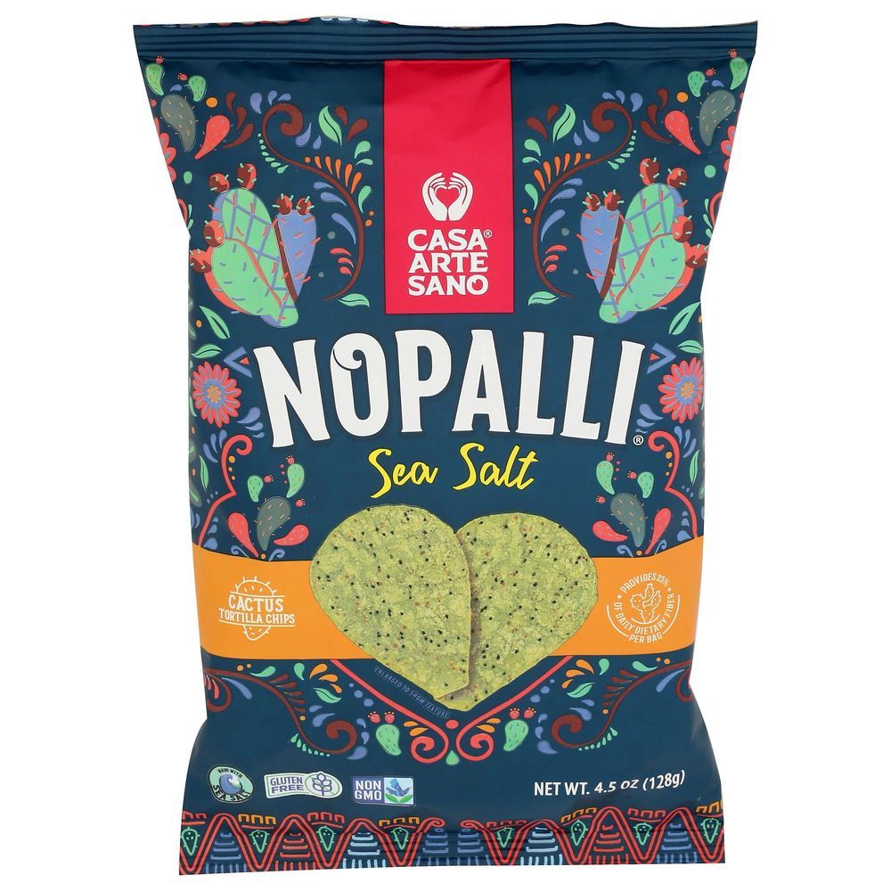 Nopalli Sea Salt Cactus Tortilla Chips, 4.5 Ounce -- 12 Per Case