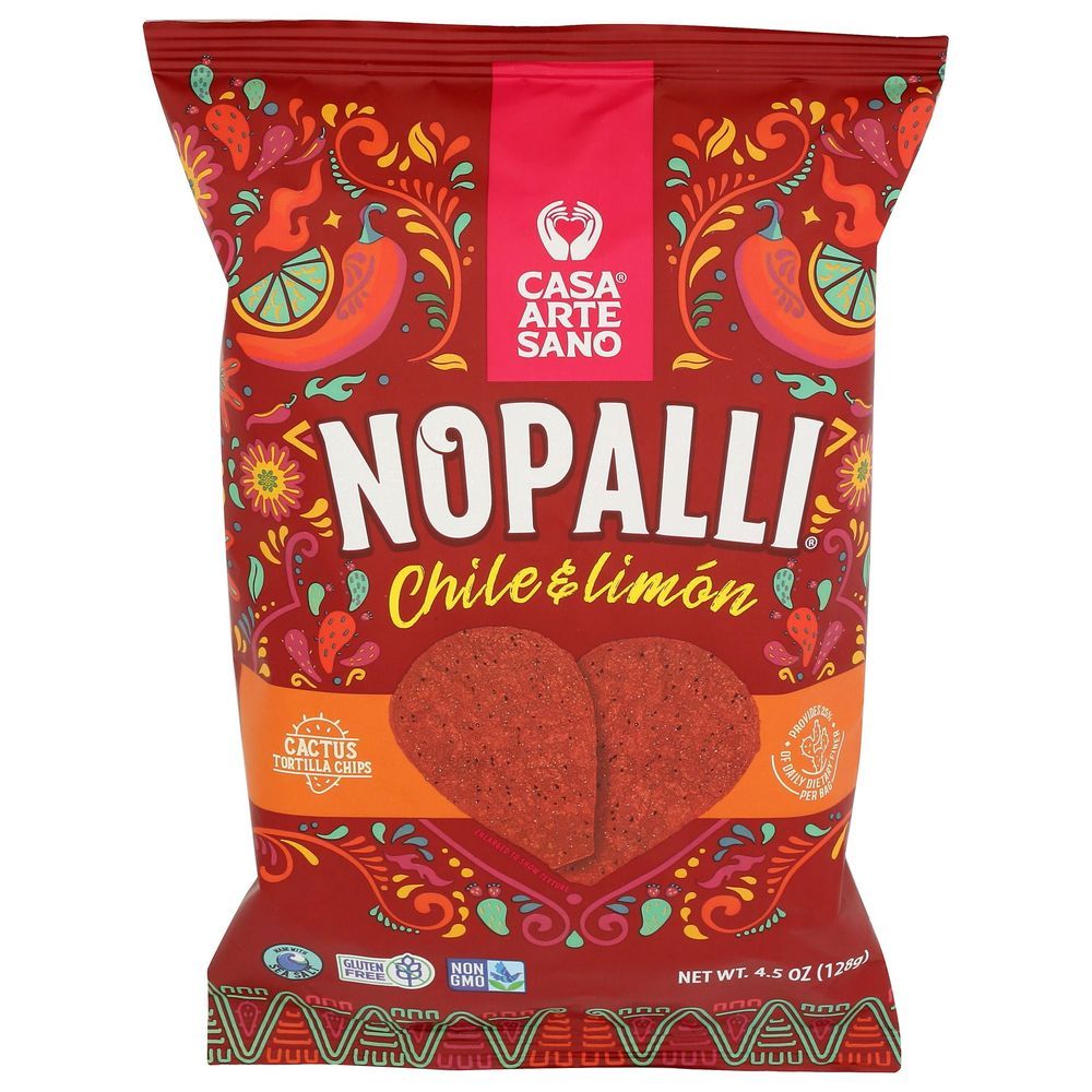 Nopalli Chile And Limon Cactus Tortilla Chips, 4.5 Ounce -- 12 Per Case