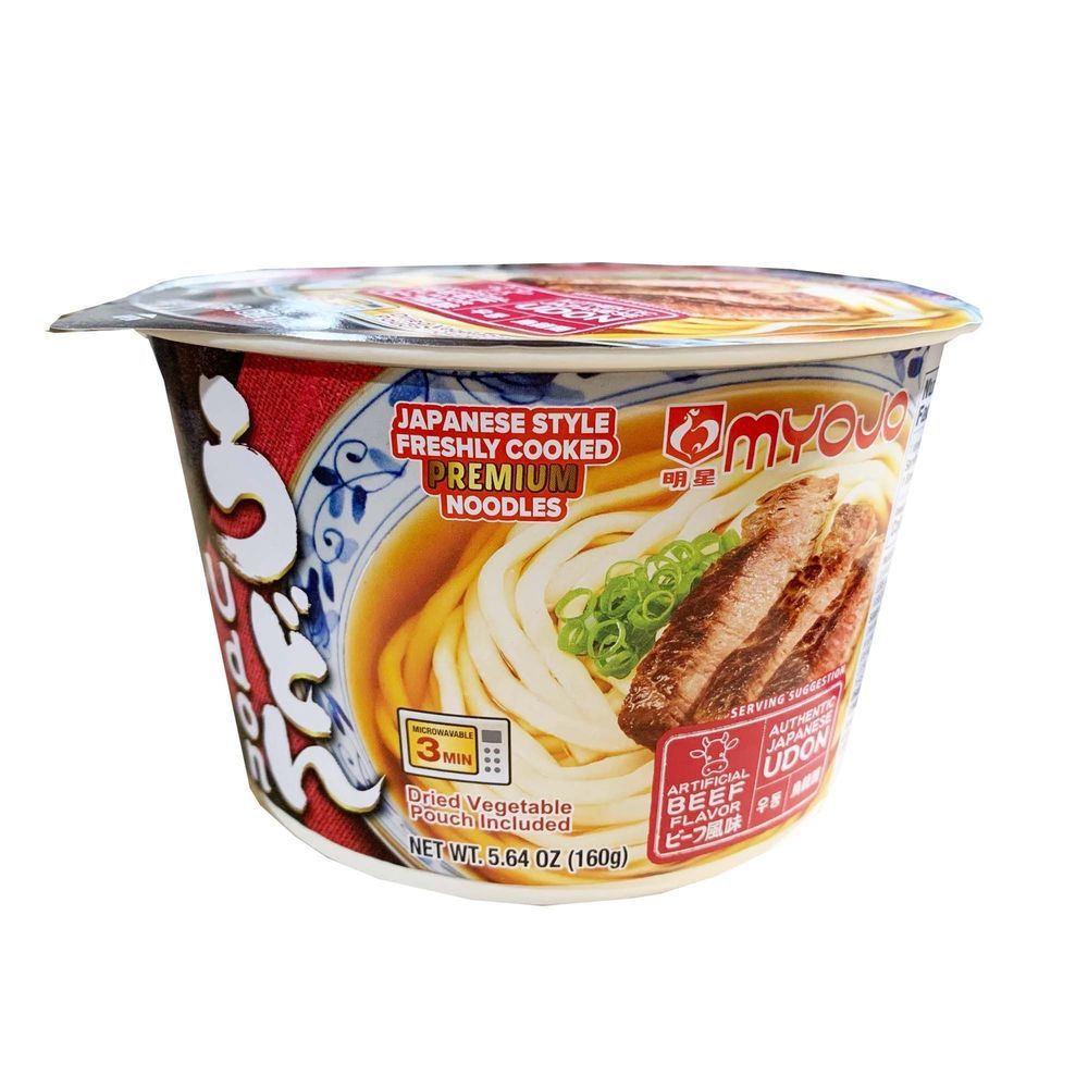 Myojo Beef Flavor Udon Bowl, 5.64 Ounce -- 6 Per Case