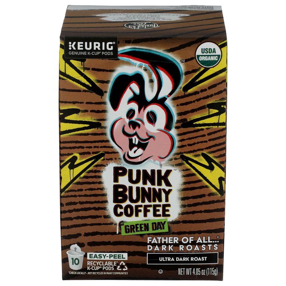 Punk Organic Father Of All Dark Roast Ultra Dark Roast Coffee K-cup Pods, 10 Count -- 6 Per Case