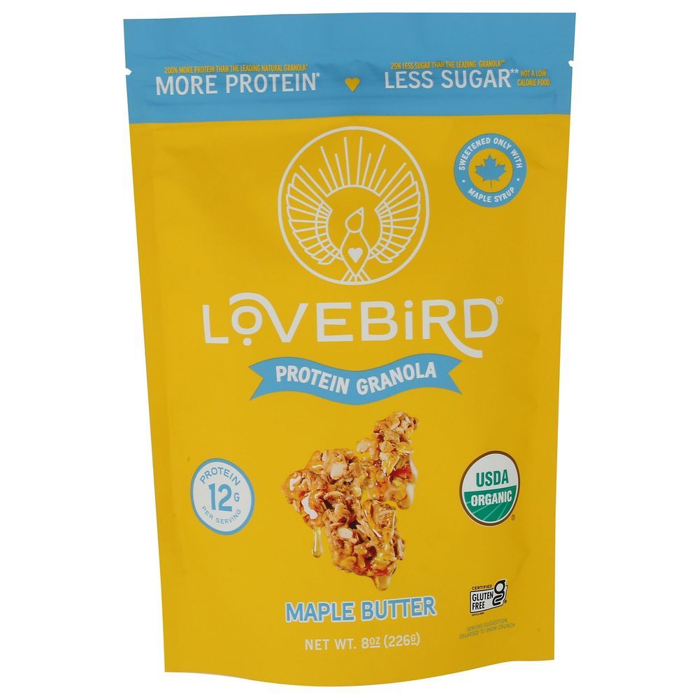 Lovebird Organic Maple Butter Protein Granola, 8 Ounce -- 6 Per Case