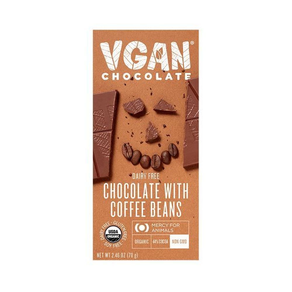 Vgan Chocolate Bar With Crunchy Coffee Beans, 2.46 Ounce -- 6 Per Case