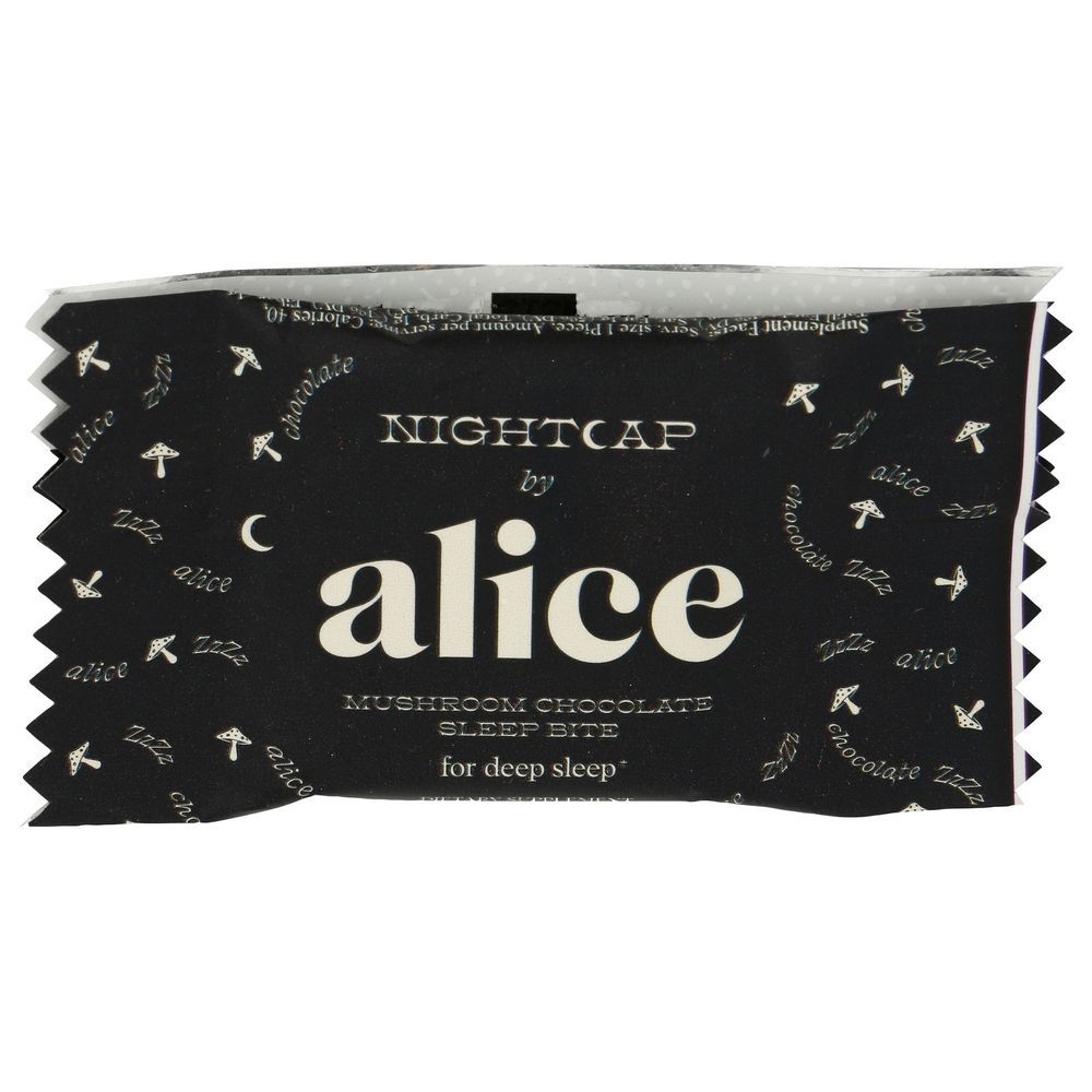 Alice Nightcap Mushroom Dark Chocolate Sleep Supplement, 0.25 Ounce -- 30 Per Case